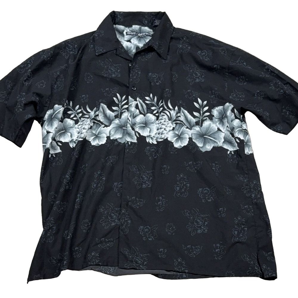 Box-Office Island Hawaiian Shirt Men's XL Floral Button Down Short Sleeve